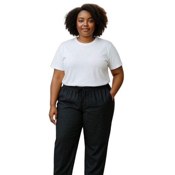 Amazon Essentials Black Linen Women's Pants Size XXL - Picture 1 of 11